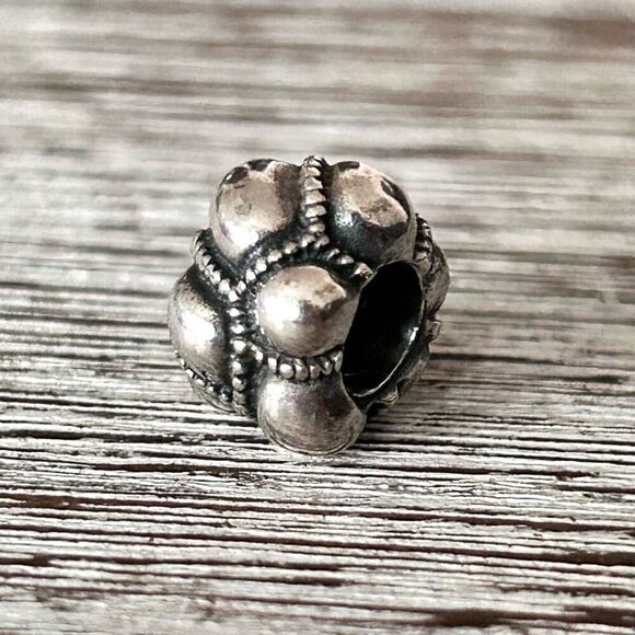 PANDORA Journey Silver Bumpy Bead Charm ALE 925 Preloved, Excellent - Picture 7 of 10